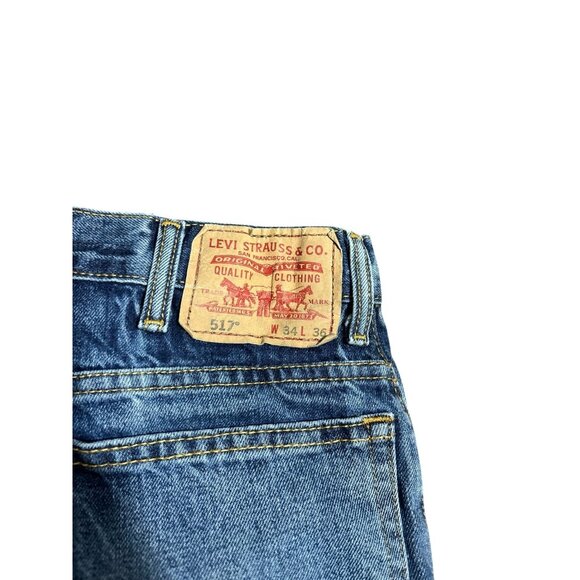 Levi's Men's 517 Boot Cut Blue Jeans - Picture 3 of 8